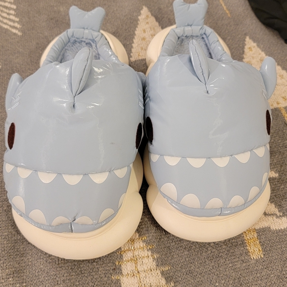Kids Shark Slippers - Sky Blue